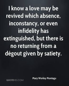 ... , but there is no returning from a dégout given by satiety