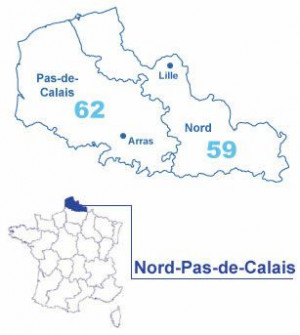 Nord Pas de Calais carte du 62 59 Nord Pas de Calais France Europe