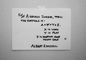 Einstein's Formula for Success