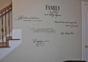 Beautiful-Family-Quotes-Wall-Stickers-Decals-in-Small-Living-Room ...