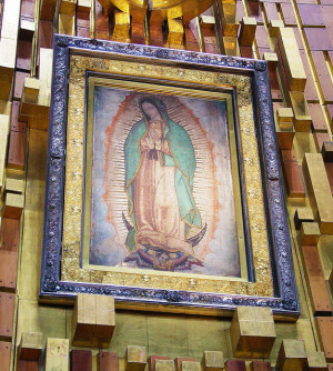 the image of our lady of guadalupe in her basilica in mexico city i