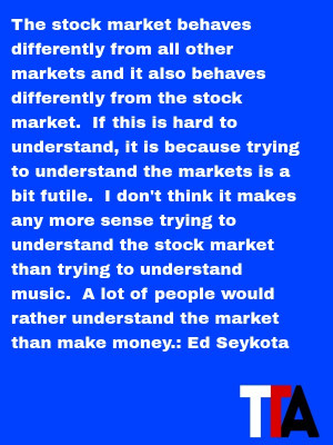 The stock market behaves differently from all other markets and it ...