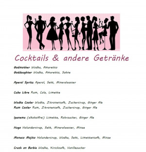 The same picture appeared on the drinks menu that I had printed out ...