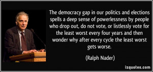 The democracy gap in our politics and elections spells a deep sense of ...