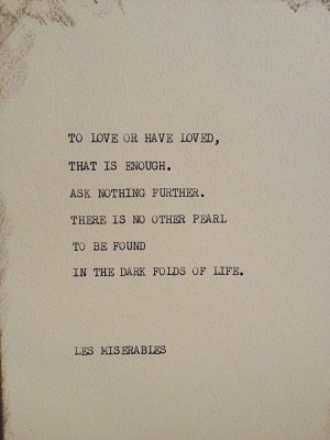 THE LES MISERABLES Typewriter quote on 5x7 by WritersWire on Etsy, $6 ...