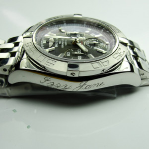 breitling watch engraved engraved as a memorial for a lost