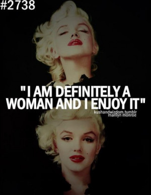 Marilyn Monroe – “Definitely a Woman” Quote