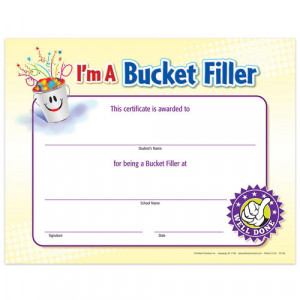 Bucket Filler Certificate