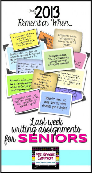Seven End-of-the-Year Writing Prompts for High School Seniors