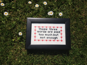 ... Stitched Music Lyrics 'Those three words are by CraftyAtters, £25.00