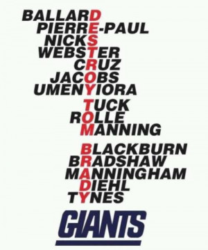 Thread: GIANTS acronyms...