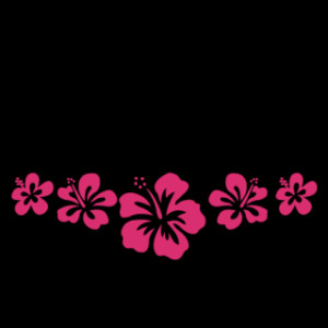 Hibiscus Flowers & Custom Name Wall Quotes™ Decal