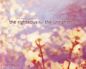 Peter 3.18 Bible Verse