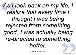 as i look back on my life steve maraboli