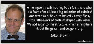 meringue is really nothing but a foam. And what is a foam after all ...