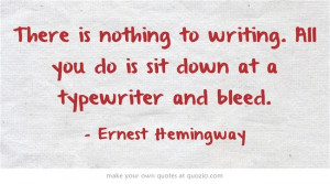 Writing #quote Hemingway
