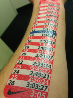 Running Tattoos Runner My pace bracelet temporary
