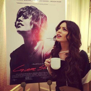 Vanessa Hudgens with poster for Gimme Shelter - the newest pro-life ...