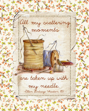 Moments: A Creative Motivational Fine Art Print, Sewing Quote ...