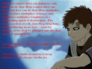 Gaara nothing to live for, dep