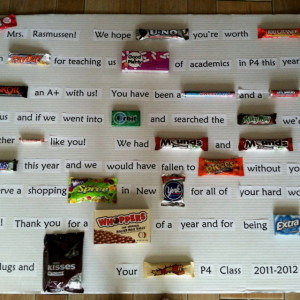 End of year teacher gift, candy bar sayings
