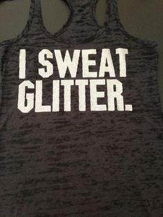 Sweat GLITTER! *Black with glitter print burnout tank. This site has ...