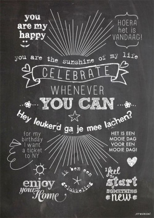 Celebrate whenever you can #vtwonen #vtwonen50jaar #happyposter # ...