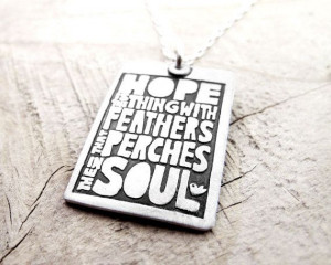 Quote necklace Hope silver inspirational quote by lulubugjewelry, $46 ...