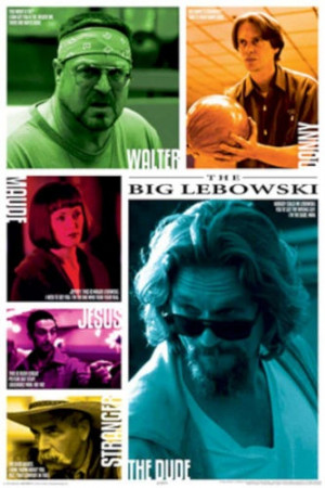 Big Lebowski Jeff Bridges Coen Brothers Movie Quotes Poster 24 x 36 ...