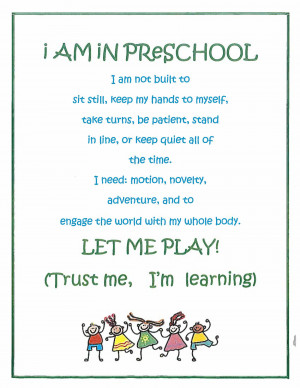 am in preschool