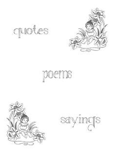 quotes, poems and sayings title page