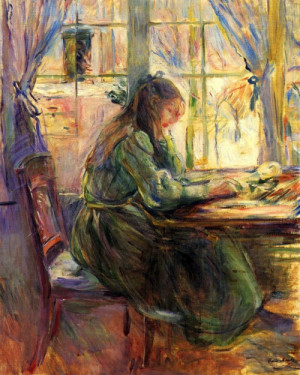 ... , Art, Berthe Morisot, Morisot 1841 1895, Writing Berthe, Young Girls