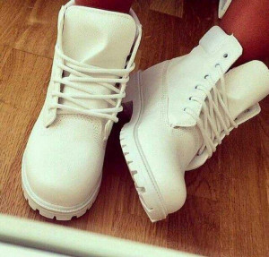 Snow White Timberland boots.