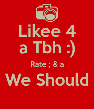 tbh rate we should