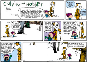 ... of Bill Watterson (speaking through his characters Calvin & Hobbes
