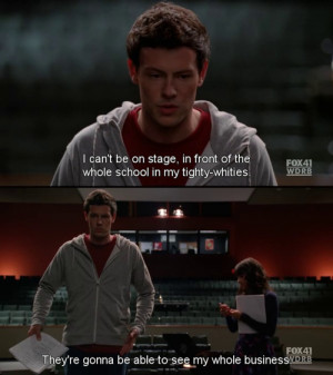 funny, glee, glee cast, lol, quote, saying, text, typography