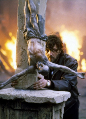 Emir Kusturica while filming Underground (1995)