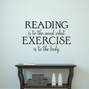Reading is to the mind... wall art quote sticker - H565K