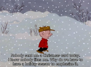 aw, charlie brown, christmas, depressed, pinterest, quote, sad, snow ...