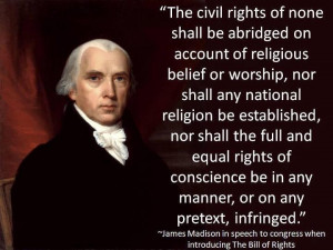 James Madison set out this first draft. Learn more in 