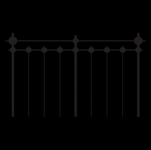 Simple Wrought Iron Headboard Wall Quotes™ Wall Art Decal