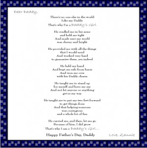 ... happy father s day poem daddy from daddy s girl the perfect gift for