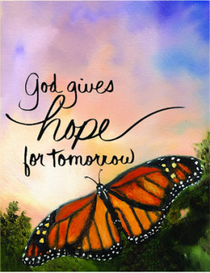 God Gives Hope Notecard