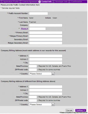 Fill out the contact information form, avoiding the use of any special ...