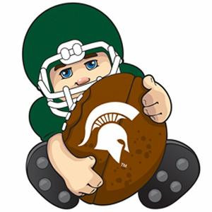 Set of 2 NCAA Michigan State Spartans Little Fan Football Christmas ...