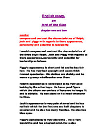 Lord of the flies ralph essay