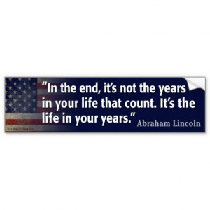 Abraham Lincoln Quote Bumper Sticker
