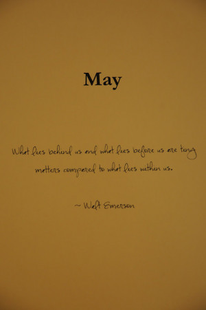 but most of them are just quotes I really like (I think months have ...