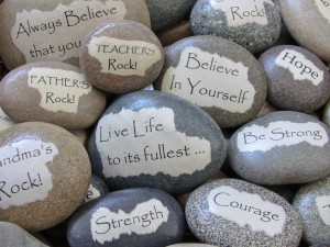 ... Gift - Custom Message Rock - Inspirational Message Stone - Unique