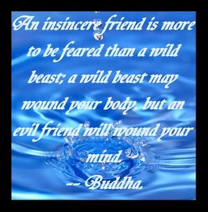 An insincere friend is more to be feared than a wile beast; a wild ...